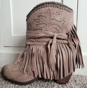 Not Rated Womans Fringe Booties